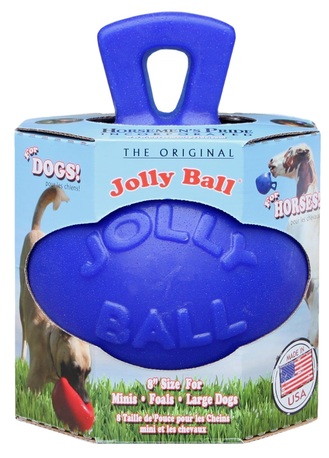 JOLLY BALL 20 CM HORSE AND DOG LEKBOLL, BLÅ